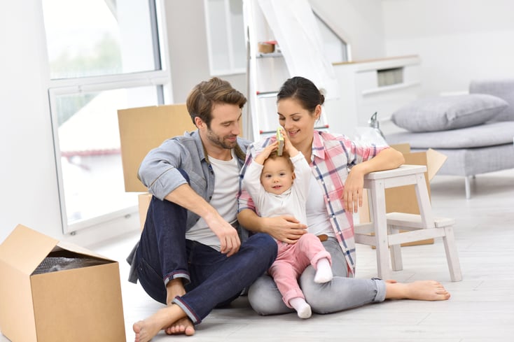 Young family moving into new home-1