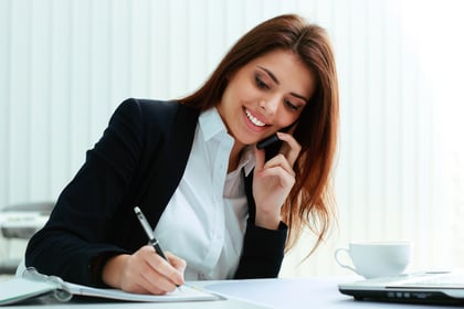 Businesswoman talking on the phone 