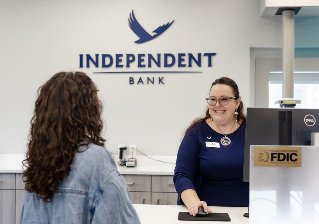 Customer and Banker Interacting