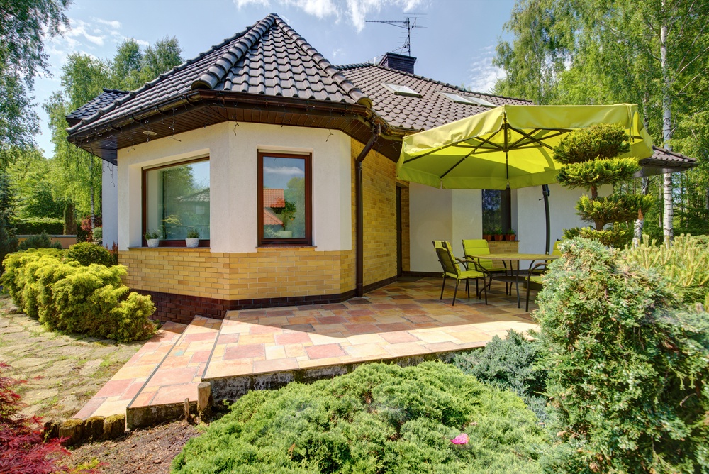 Exterior of single family house with terrace